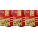 Kwality Pani Puri kit 43 pcs with 2 different flavours Sweet and Spicy Pani Powder 150g [Pack 3]