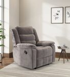 Nilkamal Sierra Velvet Fabric Manual Recliner | 1 Seater Sofa | Single Sofa Recliner | 1 Seater Chair Sofa | 1 Year Warranty (Finish Color – Brown)