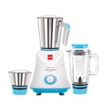 Cello Grind-N-Mix Ertiga Mixer Grinder, 750 Watts, 2 Stainless Steel Jar and 1 Juicer Jar, Blue
