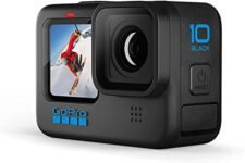 GoPro HERO10 Black – Waterproof Action Camera with Front LCD and Touch Rear Screens, 5.3K60 Ultra HD Video, Optical 1X and Digital 4X 23MP Photos (1 Year INTL Warranty + 1 Year in Warranty)