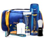 Park Avenue Good Morning Grooming Collection 7 in-1 Combo Grooming Kit for Men | Gift Set for Men | Rakshabandhan Gifts for Brother | Shaving Kit for Men | Shaving Foam | After Shave | Gift Hamper for Men, Husband, Boyfriend | Free Travel Pouch Inside
