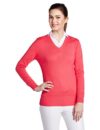 U.S. POLO ASSN. Women’s Wool Blend Round Neck Sweater (UWSW0005_Teaberry W14_L)