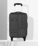 PROVOGUE Brick-Black Cabin Suitcase 4 Wheels – 22 inch