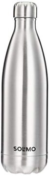 Amazon Brand – Solimo 1000ml Stainless Steel Insulated (Thermosteel) Water Bottle | 24 Hours Hot and Cold | Leakproof, Rust and Corrosion Resistant| For Travel, Office, Trekking, Home (Silver)