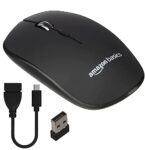amazon basics AmazonBasics Wireless Mouse | 2.4 GHz Connection, 1600 DPI | Type – C Adapter | Upto 12 Months of Battery Life | Ambidextrous Design | Suitable for PC/Mac/Laptop
