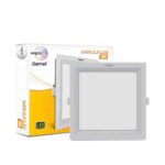 wipro Polycarbonate Garnet 20W Square Led Wave Panel Light for Ceiling|Warm White Light (3000K)|Ultra-Slim Design|Recessed Down Light for False Ceiling|Pop Ceiling Light|Cutout-200X200Mm|Pack of 1