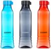 Amazon Brand – Solimo Premium Plastic Water Bottle Set | Square Body | Set of 3 |Multi Color | 1000 ml
