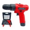 Cheston 12V Cordless Impact Drill Machine Screwdriver | 10mm Keyless Chuck | 1500 MAH Battery Torque (18+1) 1500 RPM | Reversible Variable Speed for Walls Woods Metal | Carrying tool kit case