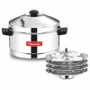 Butterfly Friendly Aluminium Idli Cooker with 4 Stainless Steel Idli Plates