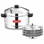 Butterfly Friendly Aluminium Idli Cooker with 4 Stainless Steel Idli Plates