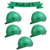 Allen Cooper Industrial Safety Helmet SH-722, Shell with Ventilation, Plastic Cradle with Ratchet adjustable Headband – GREEN (Pack Of 5)