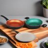 SigriWala SigriWala Tri-Color Combo Set:Tawa, Frying Pan, and Kadai Aluminium Non-Stick Coated Cookware Set(Aluminium, 3 – Piece)