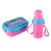 Attro Magic Combo Set 1 Lunch Box & 1 Water Bottle BPA Free Food Grade Perfect for School Kids – Blue Pink