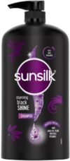 SUNSILK Stunning Black Shine Shampoo,Activ-Mix With Amla+Oil & Pearl Protein(1 L)