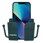ElevOne Wall Mounted Mobile Holder Storage Case for Remote, Wall Mount Mobile Stand/Multi-Purpose Stand with Hole for Phone Charging & Key Chain Holder, Multi Purpose Accessories (EMH-1, Green)