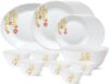 Larah by Borosil Pack of 27 Opalware Pebbles Dinner Set(White, Microwave Safe)
