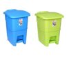 Aristo Plastic Biomedical Waste dustbin with Step-On Pedal 12 LTR Green & Blue (Combo)