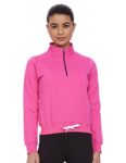 FUSEFIT Women’s Fleece High Neck Sweatshirt (FFA-WT053-03-M-1499_Pink_M)