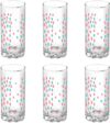 MILTON (Pack of 6) Treo D Ziner Torrent, Rainbow Sprinkles Glass Set Water/Juice Glass(316 ml, Glass, Clear)