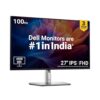 Dell P2725H 27″/68.58cm FHD IPS Monitor, Anti-Glare, 99% SRGB,100Hz, 5ms (Fast Mode),Ports: 1x HDMI|1x DP 1.2|1x VGA| 3X USB 3.2 Gen1 (A) | 1x USB 3.2 Gen1 Type-C [15W PD] | Height Tilt Swivel Pivot