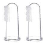 GLUN® Silicone Baby Finger Manualtoothbrush,Great For Massaging & Cleaning Gums Soft Brush For Kids & New Born Baby Pack of 2
