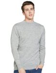 Amazon Brand – Symbol Men’s LS Round Neck Sweater Acrylic Pullover (SWR-SY-AW21-05_Lt Grey Mel_M)