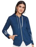 Fusefit Women’s Fleece Hooded Neck Sweatshirt (FFA-WT063-03_SPORTS BLUE_S)