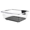 Kuber Industries Deluxe 17×22 Inch Utensils Basket Drainer for Kitchen & Vessels Drying Rack | Sink Bartan Stand & Dish Organizer Tokri with Water Strainer Tray & Spoon Holder Included