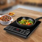 Wipro Vesta CIC102 Induction Cooktop 1600 Wwith soft Push button| Crystal Glass Plate|7 Segment LED display for power and temperature settngs for fast cooking