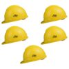 Allen Cooper Industrial Safety Helmet SH-701, Plastic Cradle with Manually adjustable Headband – YELLOW (Pack Of 5)