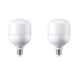 Philips TForce 47-Watt 5000 Lumen Base E27 LED Bulb (Pack of 2) (Cool White) (Super High Wattage, Extra Brightness, Affordable)