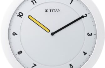 Titan Analog 28 cm X 28 cm Wall Clock(White, With Glass, Standard)