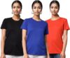 HouseOfCommon Solid Women Round Neck Multicolor T-Shirt