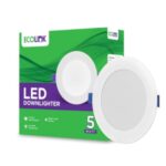 EcoLink 5W Concealed JB Ceiling Light | Round Ceiling LED Downlighter for Home & Hall | Cut Out: 3 inch, Color: Natural White, Pack of 1