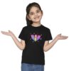 Nusyl Girls Half Sleeves Black Wow Printed T-Shirt – NUGCTSH0070