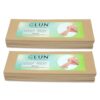 GLUN® Wax Strips for Smooth Skin Without Wax, 140 Pieces Beige Strips, Hair-Free Skin, Gentle and Effective Hair Removal Nonwoven Strips, Pack of 2