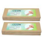 GLUN® Wax Strips for Smooth Skin Without Wax, 140 Pieces Beige Strips, Hair-Free Skin, Gentle and Effective Hair Removal Nonwoven Strips, Pack of 2