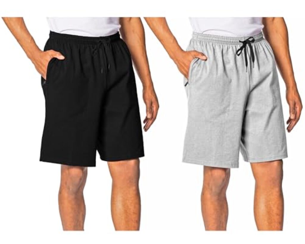 Buy That Trendz Mens One Side Zipped Pockets Shorts | Men's Cotton Shorts | Shorts for Mens | Mens Shorts Combo Pack of 2 Black-Grey Large