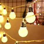 One94Store Frosted Bulb Led String Light 16 Led 3 Meter Warm White Fairy String Light for Decoration Light Plug-in (Warm White)(Plastic) 3 Meters
