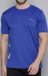 Home Smartees Solid Men Round Neck Blue T-Shirt