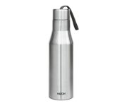 MILTON Super 1000 Stainless Steel Water Bottle, 1000 ml water bottles, Single walled, Leak-Proof, Rust-free Steel Bottle, Easy Grip, Easy to Carry, Travel Bottle, Silver
