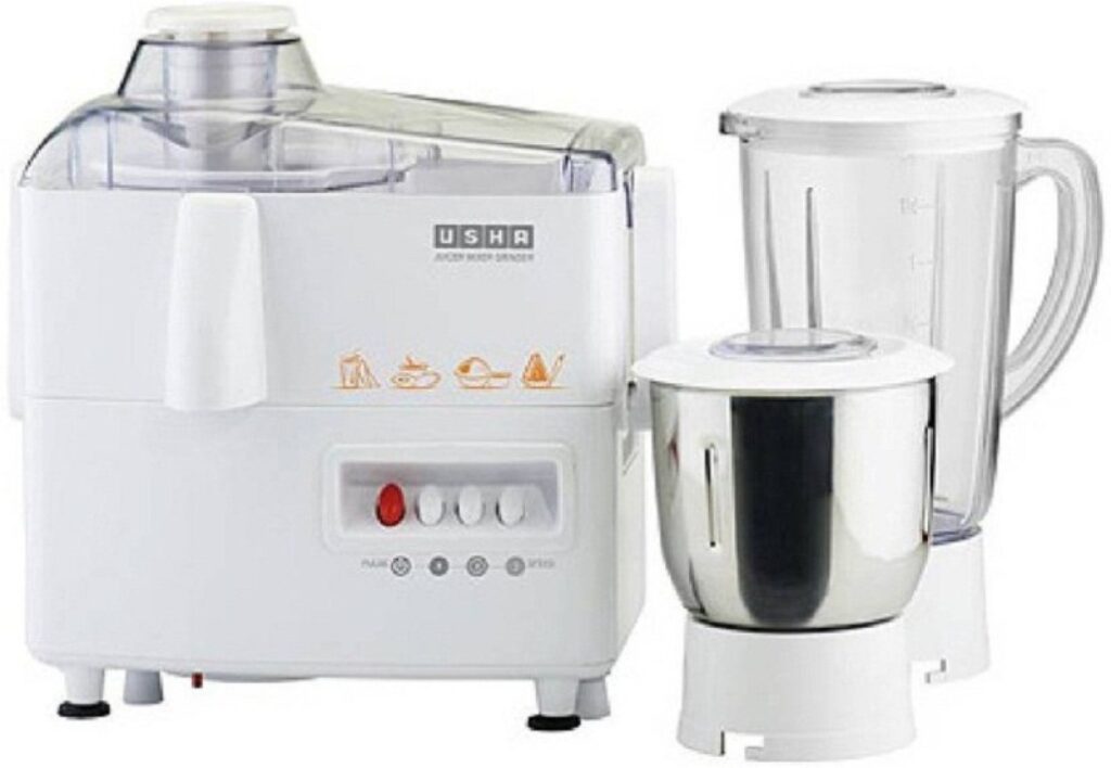 USHA 8956 450 W Mixer Grinder(JMG -3345 | 2 Jars | White)