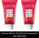 Lakmé Blush & Glow Hydrating Strawberry Facewash,with Vitamin C Serum,150gm Face Wash(150 g)