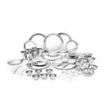 Shri & Sam Stainless Steel Shagun Dinner Set | 50 Pcs Set | Serves 6 People – Solid