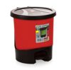ARISTO Unique Modern Plastic Pedal Dustbin 8.0 LTR (Red)