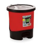 Home ARISTO Unique Modern Plastic Pedal Dustbin 8.0 LTR (Red)