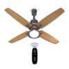 Havells 1320mm Albus Underlight BLDC Ceiling Fan | Remote Controlled, High Air Delivery Fan | 5 Star Rated, Upto 60% Energy Saving, 2 Year Warranty | (Pack of 1, Smoke Brown Wood)