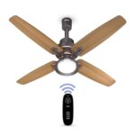 Havells 1320mm Albus Underlight BLDC Ceiling Fan | Remote Controlled, High Air Delivery Fan | 5 Star Rated, Upto 60% Energy Saving, 2 Year Warranty | (Pack of 1, Smoke Brown Wood)
