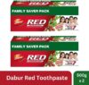 Dabur Red Ayurvedic Paste (Combo Pack 1+1, 500g each) Toothpaste(1000 g, Pack of 2)