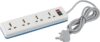 HAVELLS Spikestar Spikegaurd ( 2 mtr) 4  Socket Extension Boards(White, 1 m)